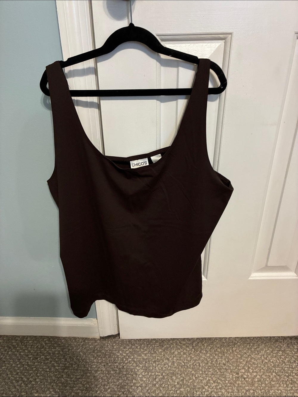 Chico's Dark Brown Scoop Neck Tank